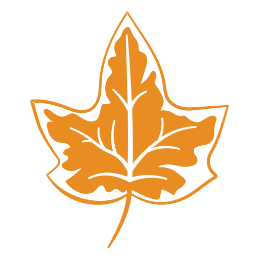 Autumn leaf cut out design PNG Design