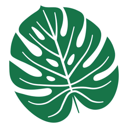 Green leaf cut out design PNG Design