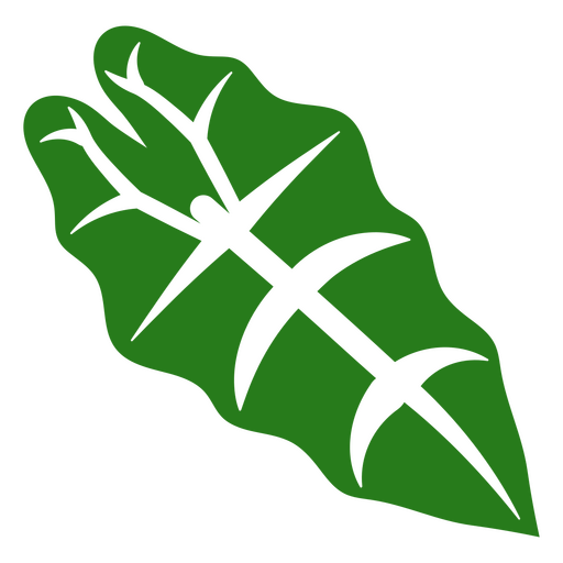 Recorte uma folha verde Desenho PNG