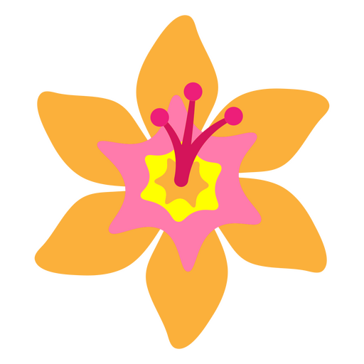 Vibrant floral illustration with bold colors PNG Design