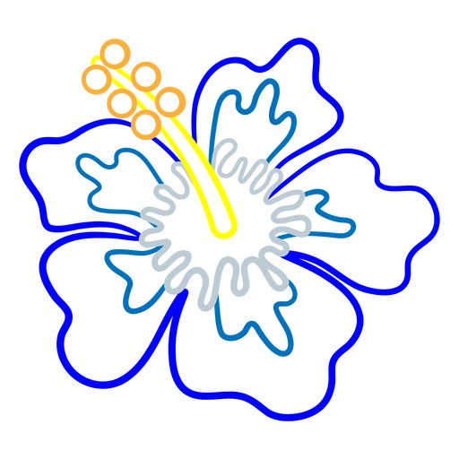 Ilustração elegante de flor de hibisco Desenho PNG