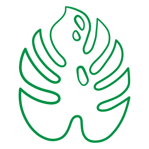 Stylish monstera leaf outline design PNG Design