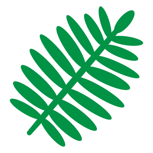 Design de caule com folhas verdes Desenho PNG