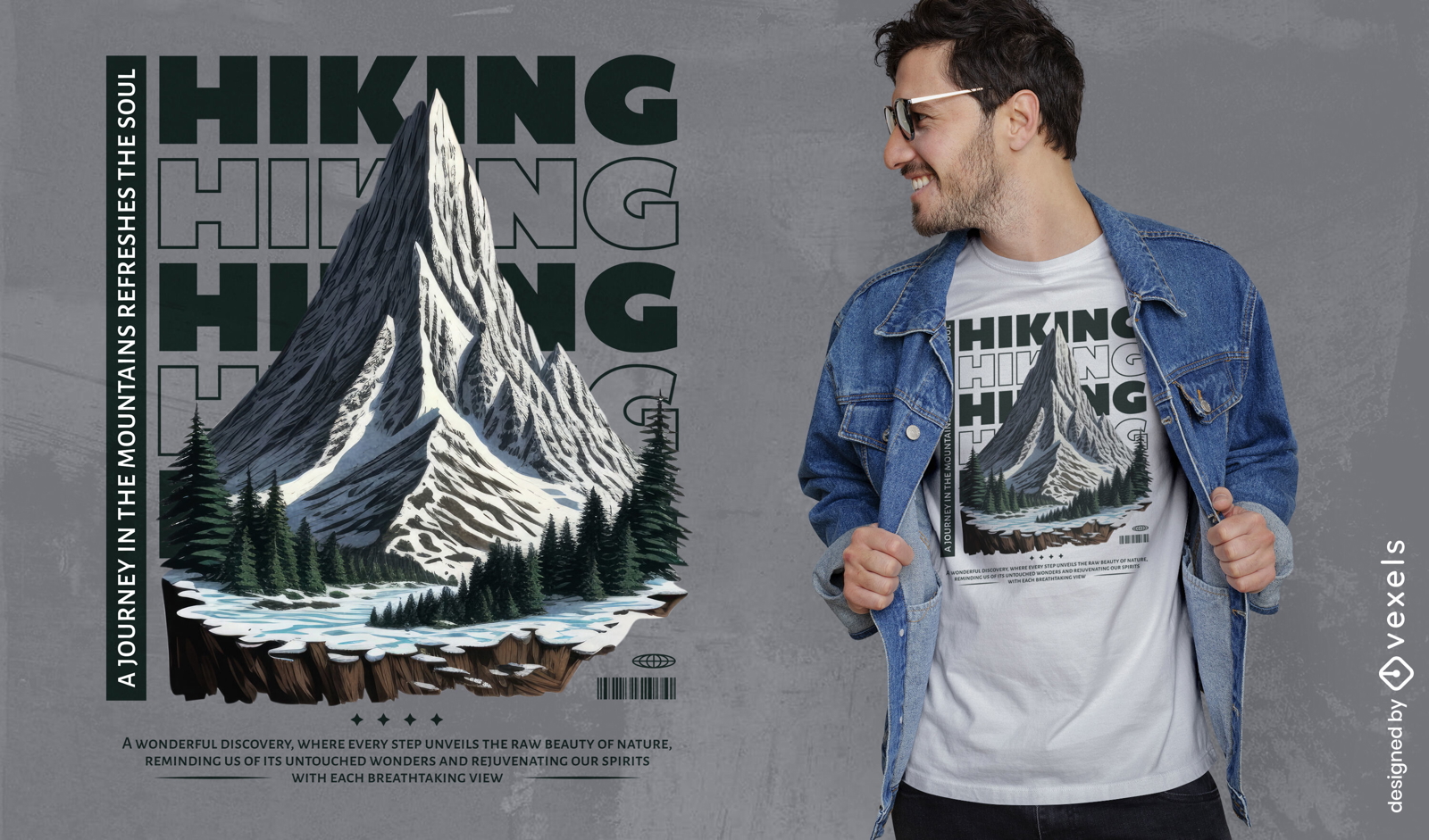Hiking journey t-shirt design