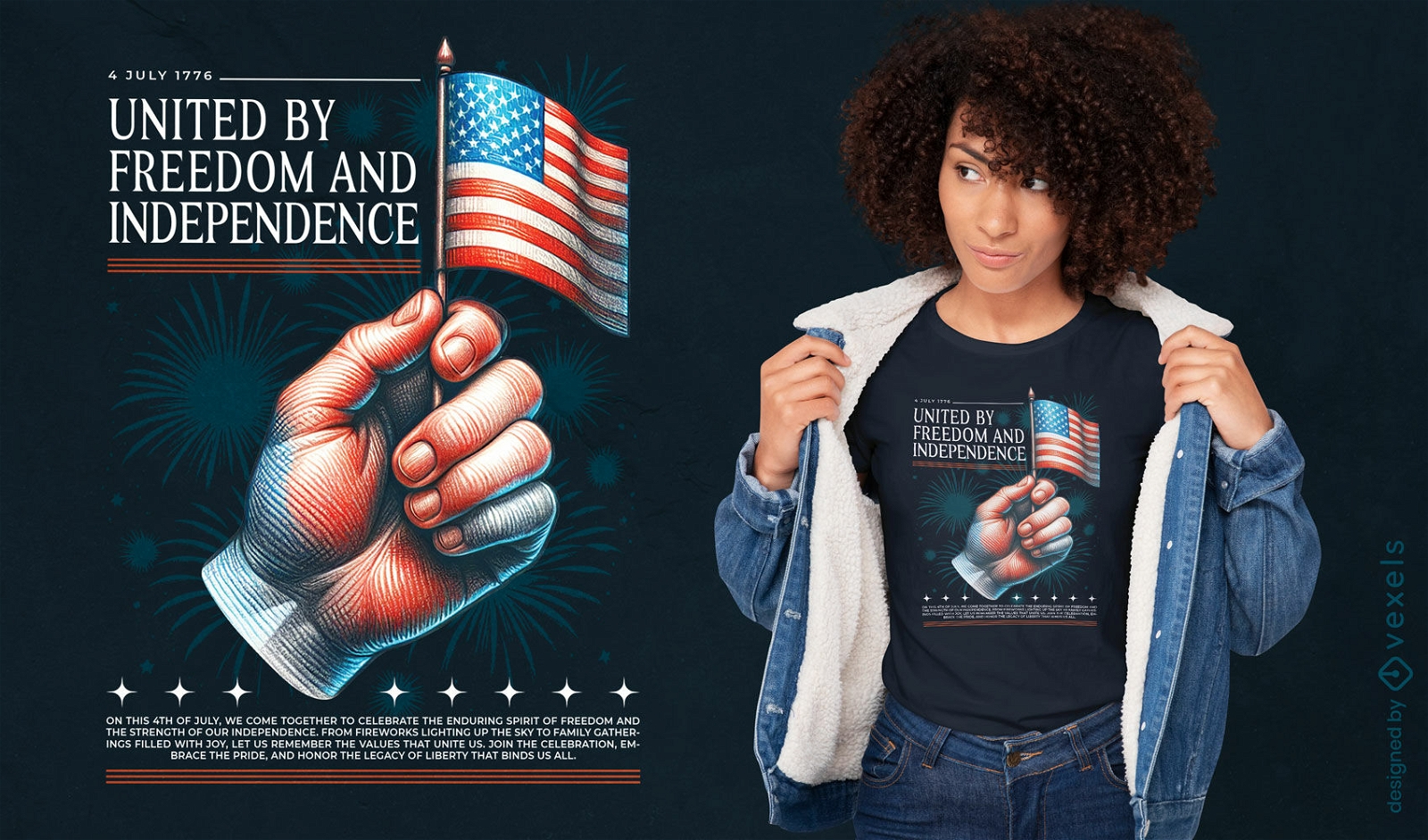 Von Liebe und Freiheit und Gerechtigkeit für alle T-Shirt-Design