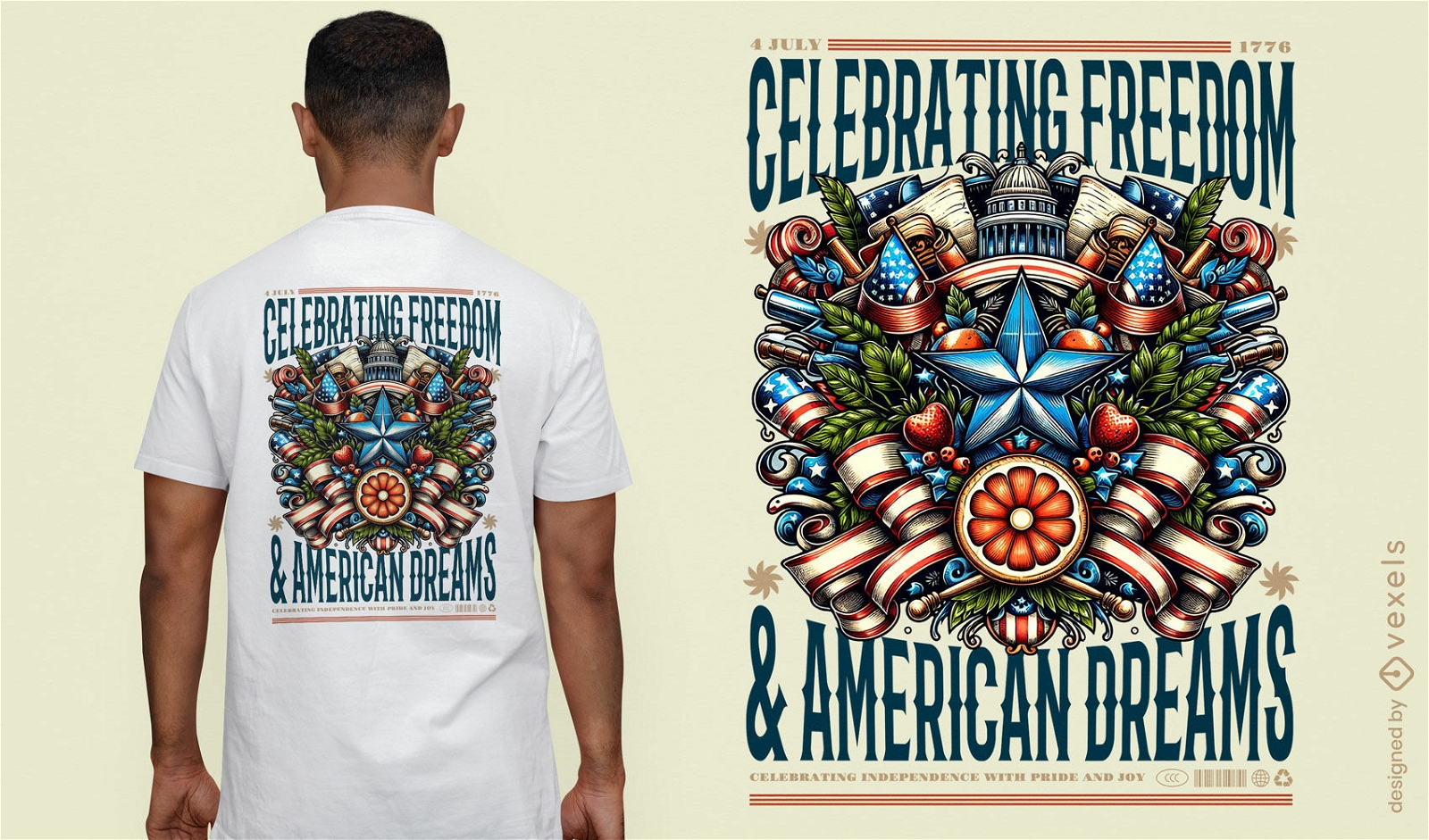 Comemorando o design de camisetas pela liberdade