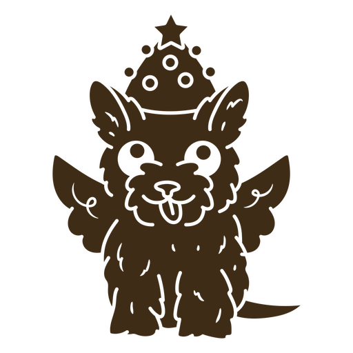 Verspielte engelhafte Hundeillustration PNG-Design