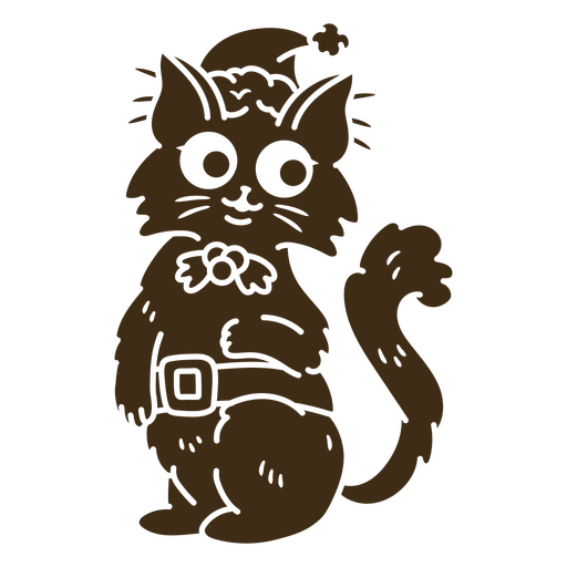 Verspielte Weihnachtsmann-Katzenillustration für festliche Designs PNG-Design