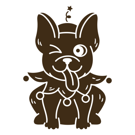 Ilustração de cachorro brincalhão em estilo circense Desenho PNG