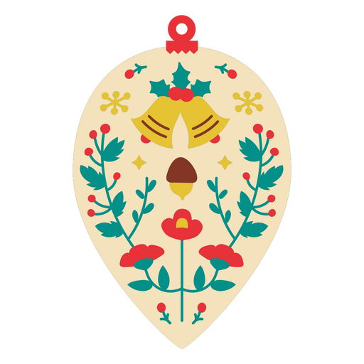 Ilustración de adorno navideño de inspiración vintage Diseño PNG