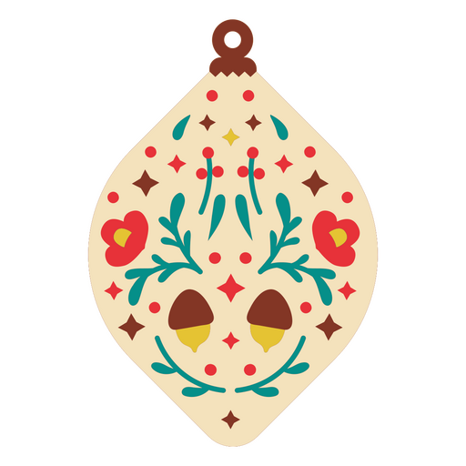 Whimsical decorative christmas ornament design PNG Design