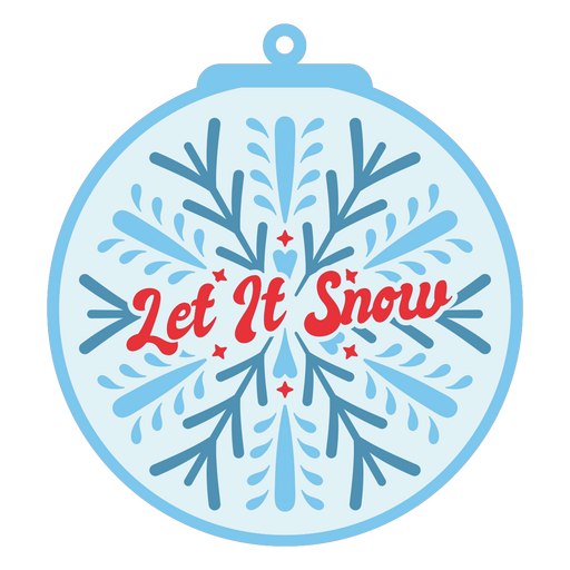 Design de enfeite de floco de neve caprichoso com citação de feriado Desenho PNG