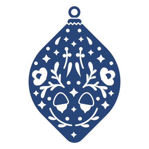 Elegante diseño de adorno azul con elementos florales. Diseño PNG