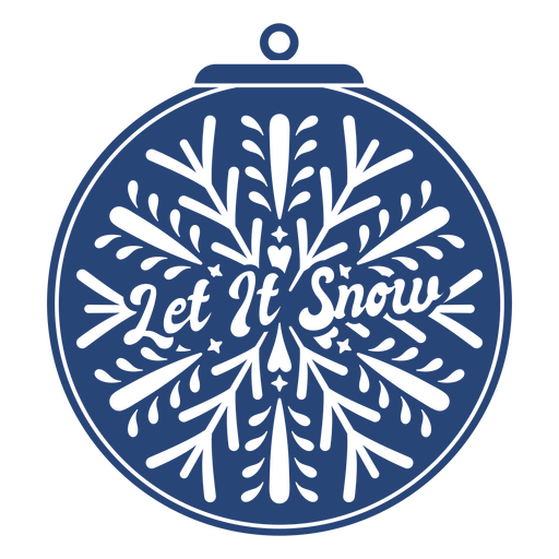 Diseño de adorno festivo "Deja que nieve" Diseño PNG