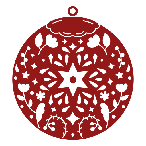 Design intrincado de enfeites natalinos Desenho PNG