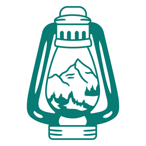 Mountain lamp design PNG Design