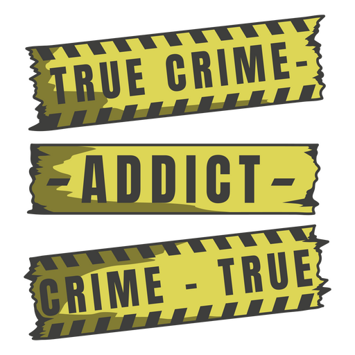 True crime addict design PNG Design