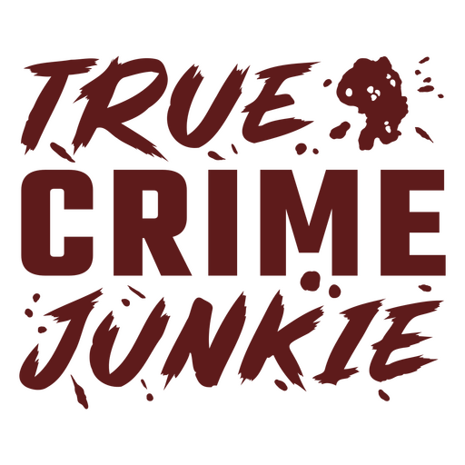 Design gráfico ousado para viciados em crimes reais Desenho PNG