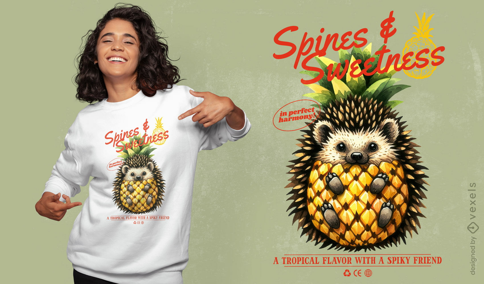 Spines & sweets t-shirt design