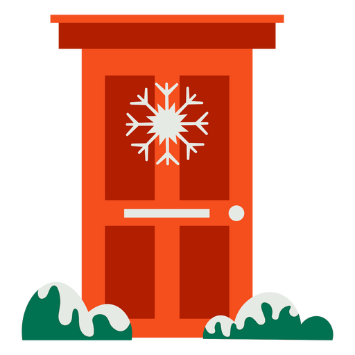 Snowy door design PNG Design