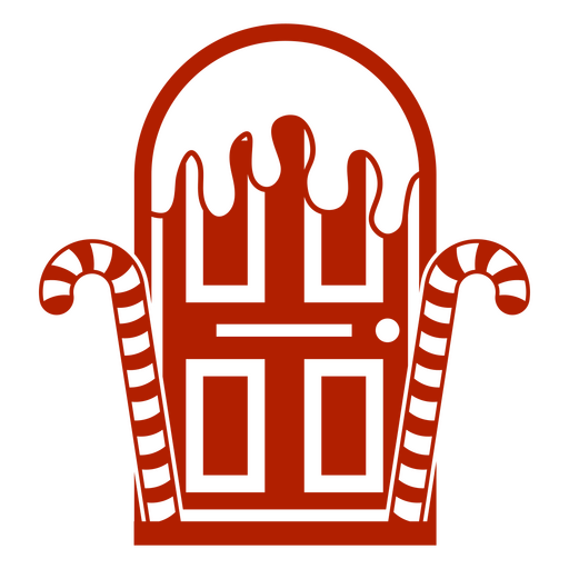 Ilustración de puerta caprichosa con temática de dulces Diseño PNG