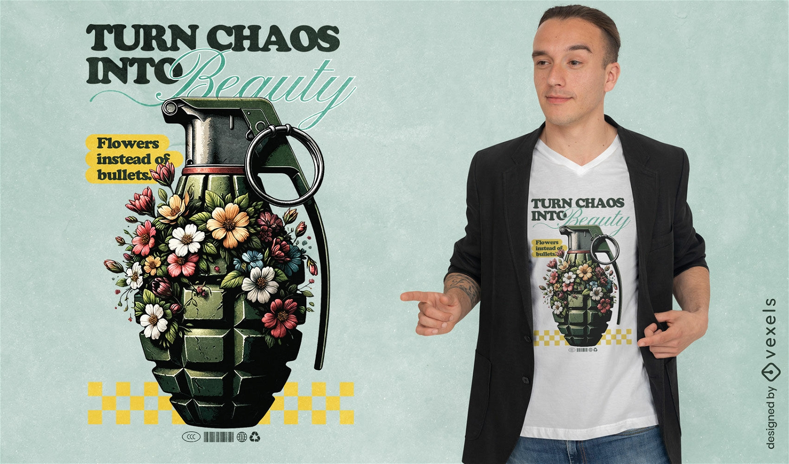 Turn chaos into beauty t-shirt design