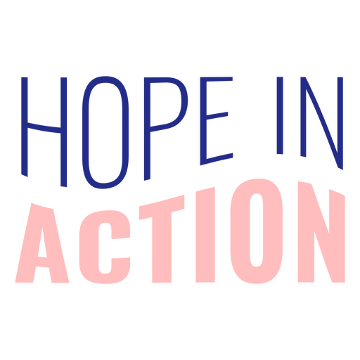 Hope in action color design PNG Design