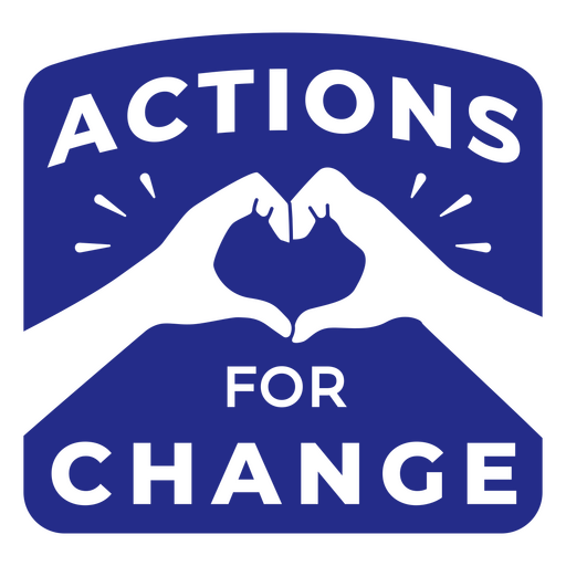 Actions for change blue design PNG Design