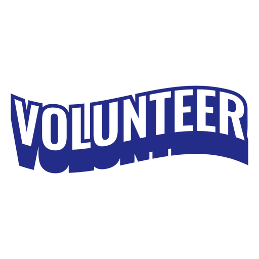 Volunteer cut out design PNG Design