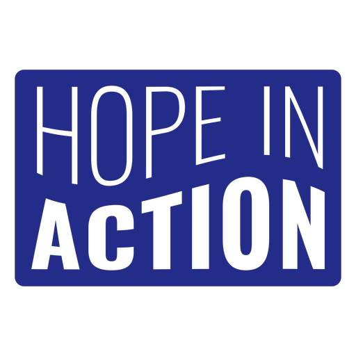 Hope in actioncut out design PNG Design