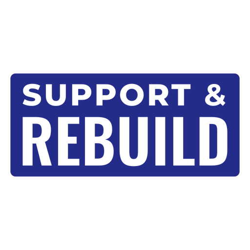 Support and rebuild design PNG Design