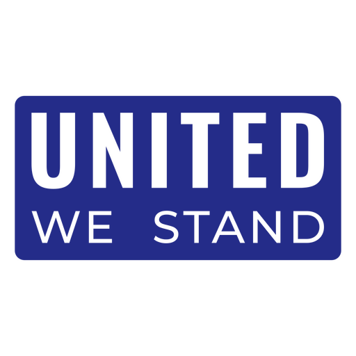 United we stand cut out design PNG Design