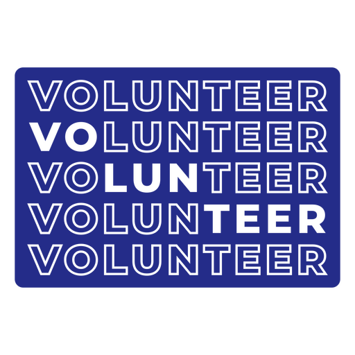 Volunteering cut out design PNG Design