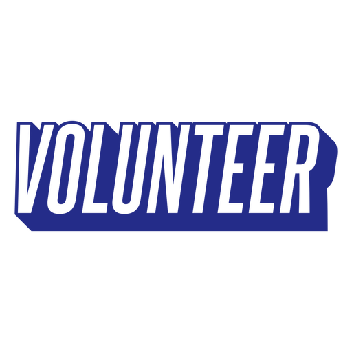 Design de tipografia ousado para voluntários Desenho PNG