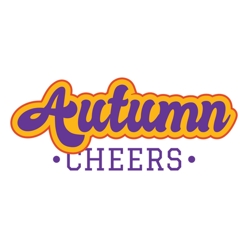 Playful autumn cheers design PNG Design