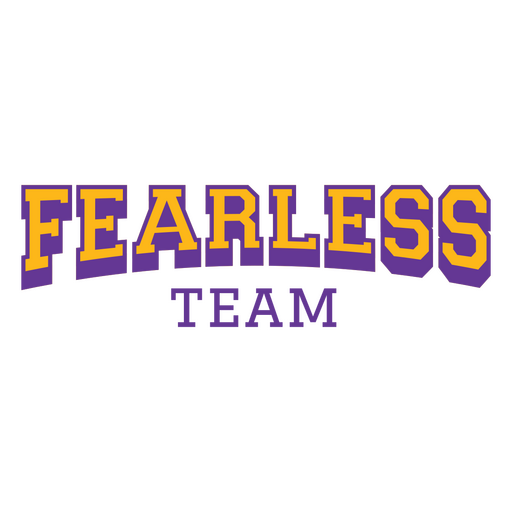 Diseño de deportes de equipo intrépidos Diseño PNG