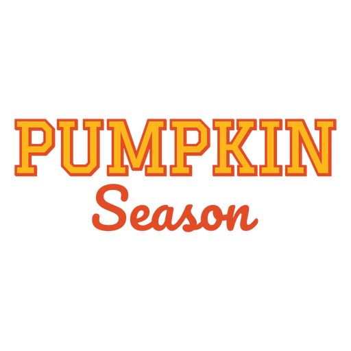 Playful pumpkin season typography design PNG Design