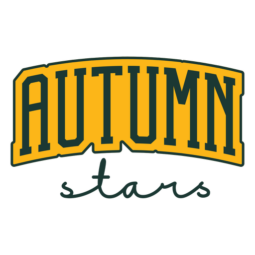 Unique autumn stars graphic design PNG Design