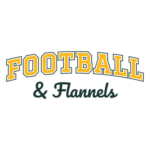 Sporty football and flannels graphic design PNG Design