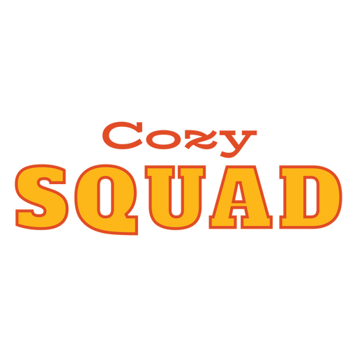 Diseño tipográfico de Cozy Squad Diseño PNG