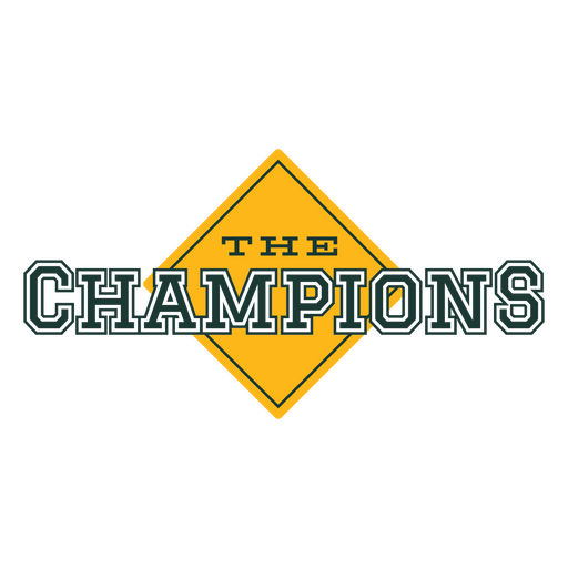 Markantes Champions-Design in Diamantform PNG-Design