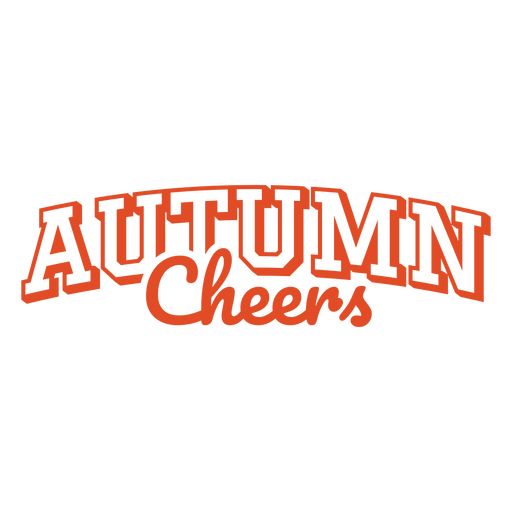 Autumn cheers typography design PNG Design