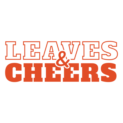 Playful leaves and cheers quote design PNG Design