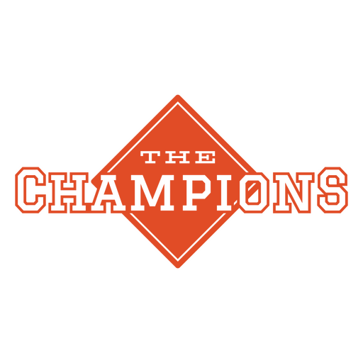 Sporty champions quote design PNG Design