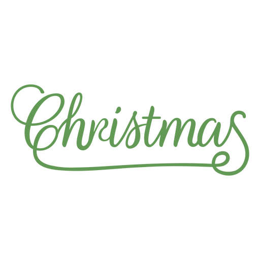 Letras navideñas verdes Diseño PNG