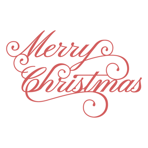 Merry christmas red lettering design PNG Design