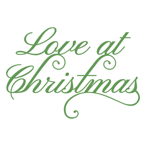 Charming love at christmas quote design PNG Design