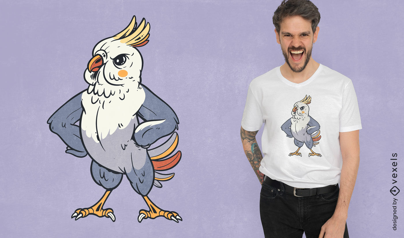 Indignant cockatiel t-shirt design