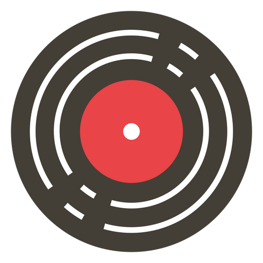 Geometrisches Grafikdesign für Vinyl-Schallplatten PNG-Design