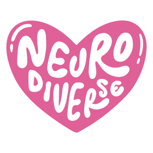 Design de coração neurodiverso Desenho PNG